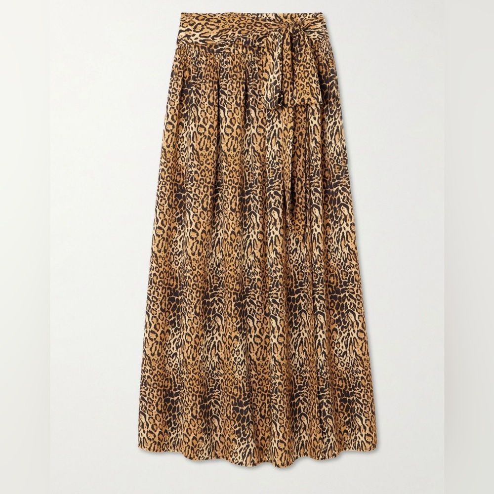 Leopard Print Women's Maxi Skirt